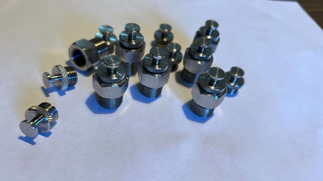 Peças usinadas em aço inox